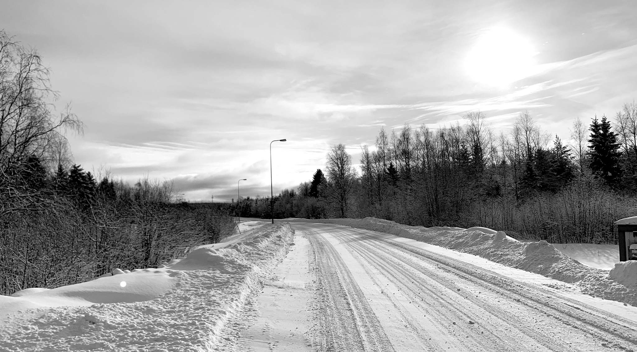 Straße im Schnee