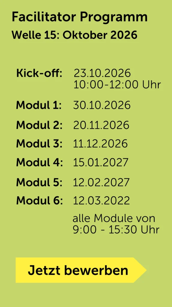 Alle Termine Welle 16 Facilitator Programm - ab Oktober 2026